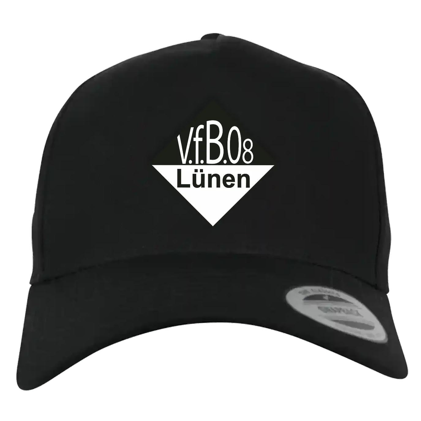 Basecap 5 Panel All Black Wappen